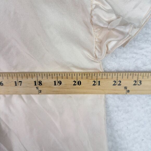 Maison Labiche Femme Fatale Silk Top Blouse Sz L Flutter Sleeve Tie Quiet Luxury - Picture 7 of 12